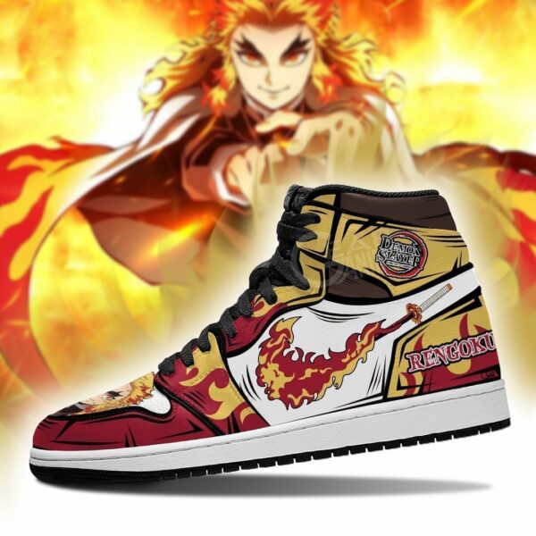 Rengoku Sneakers Fire Skill Demon Slayer Anime Shoes Fan Gift Idea MN05 3