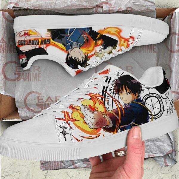 Roy Mustang Skate Shoes Fullmetal Alchemist Custom Anime Shoes PN10 2