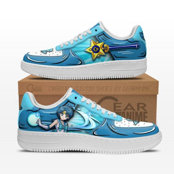 Sailor Mercury Air Sneakers Custom Anime Sailor Moon Shoes 1