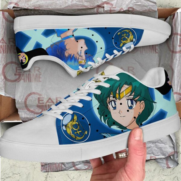 Sailor Mercury Skate Shoes Sailor Moon Anime Custom Shoes PN10 2