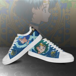 Sailor Mercury Skate Shoes Sailor Moon Anime Custom Shoes PN10 6