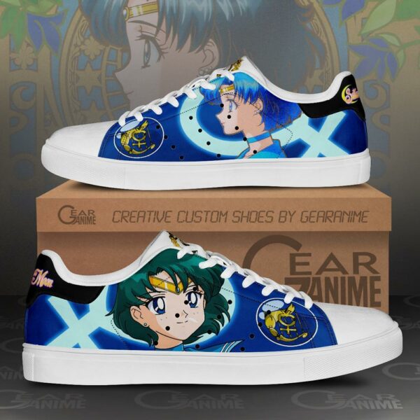 Sailor Mercury Skate Shoes Sailor Moon Anime Custom Shoes PN10 1