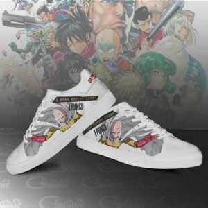 Saitama Skate Shoes One Punch Man Custom Anime Shoes PN11 7