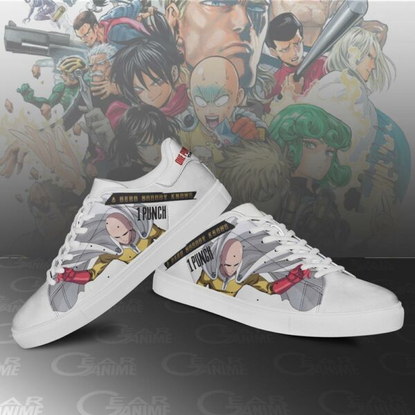 Saitama Skate Shoes One Punch Man Custom Anime Shoes PN11 4