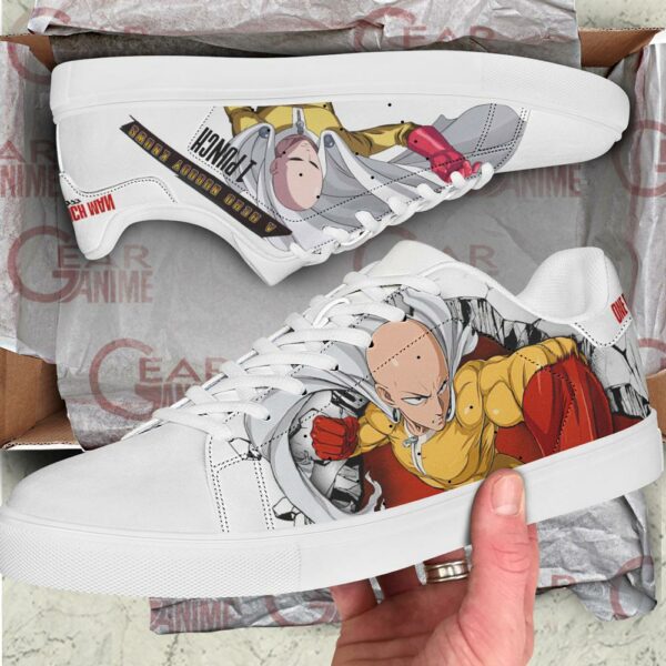 Saitama Skate Shoes One Punch Man Custom Anime Shoes PN11 2