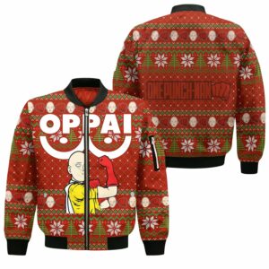 Saitama Oppai Ugly Christmas Sweater One Punch Man Anime Xmas Gift 10