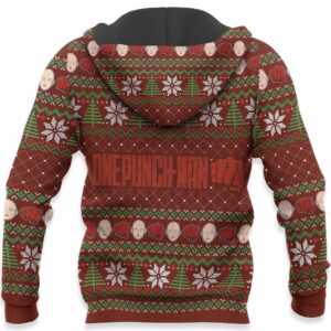 Saitama Ugly Christmas Sweater One Punch Man Anime Xmas Gift Custom Clothes 11