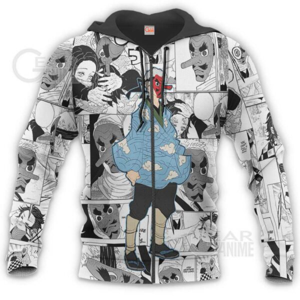 Demon Slayer Sakonji Urokodaki Hoodie Anime Mix Manga KNY Shirt 8