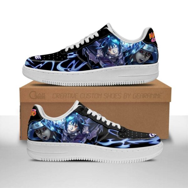 Sasuke Uchiha Sneakers Custom Naruto Anime Shoes Leather 1