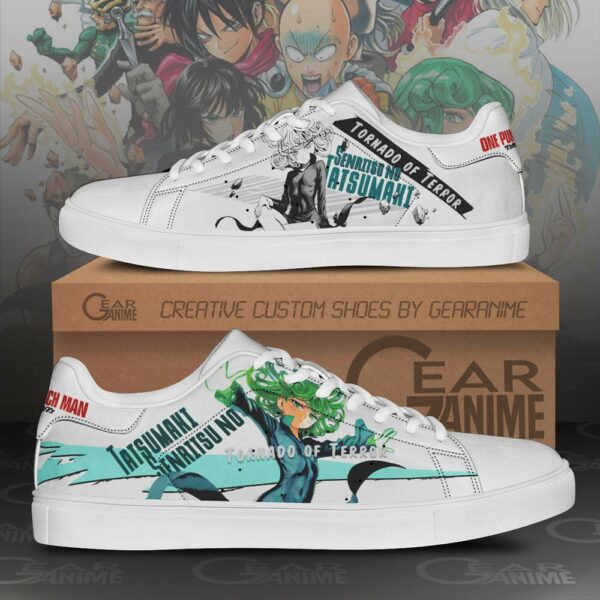 Tatsumaki Skate Shoes One Punch Man Custom Anime Shoes PN11 1