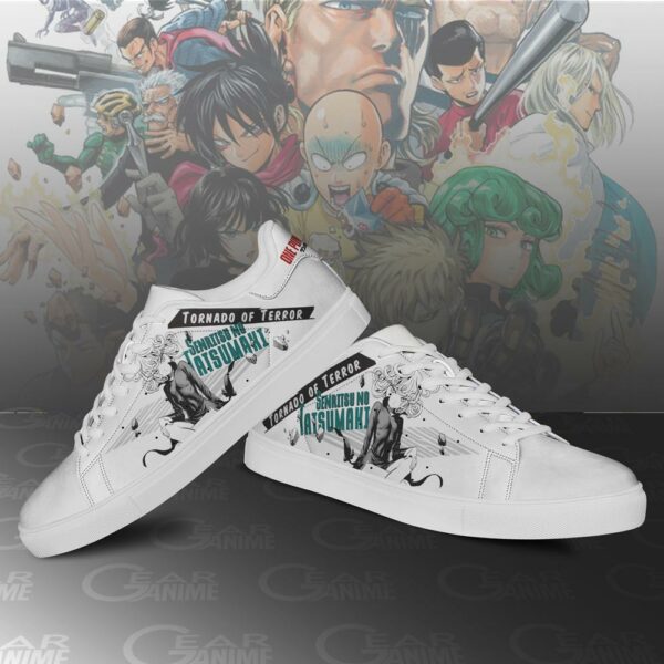 Tatsumaki Skate Shoes One Punch Man Custom Anime Shoes PN11 3