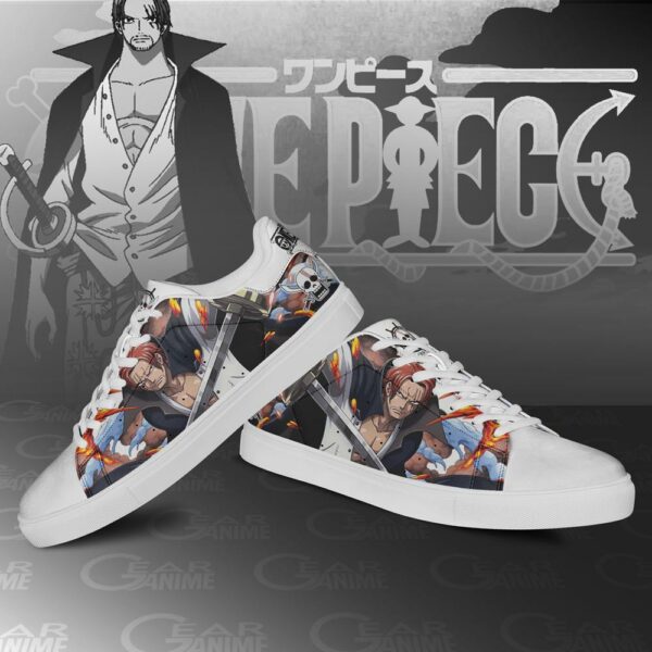 Red Hair Shanks Skate Shoes One Piece Custom Anime Shoes 3