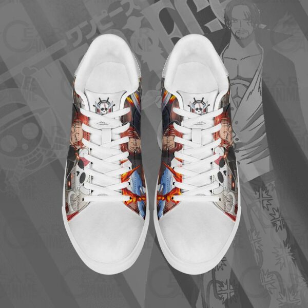 Red Hair Shanks Skate Shoes One Piece Custom Anime Shoes 4