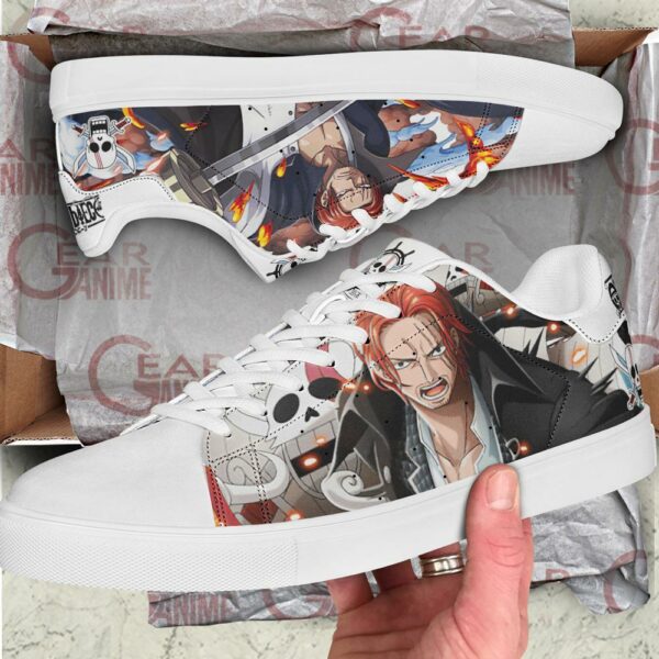 Red Hair Shanks Skate Shoes One Piece Custom Anime Shoes 2