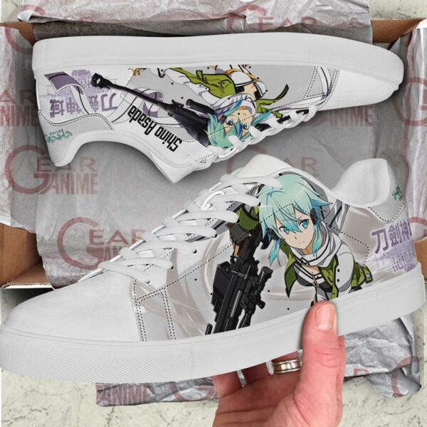 Asada Shino Skate Shoes Sinon Sword Art Online Anime Shoes PN10 3