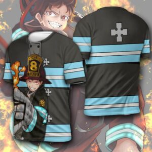 Shinra Kusakabe Fire Force Hoodie Shirt Anime Uniform Sweater Jacket 10