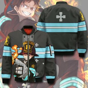 Shinra Kusakabe Fire Force Hoodie Shirt Anime Uniform Sweater Jacket 12