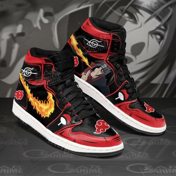 Itachi Sneakers Fireball No Jutsu! Akatsuki Naruto Anime Shoes 1