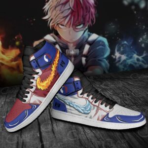 Shoto Todoroki Sneakers Ice and Fire Custom Anime My Hero Academia Shoes 6