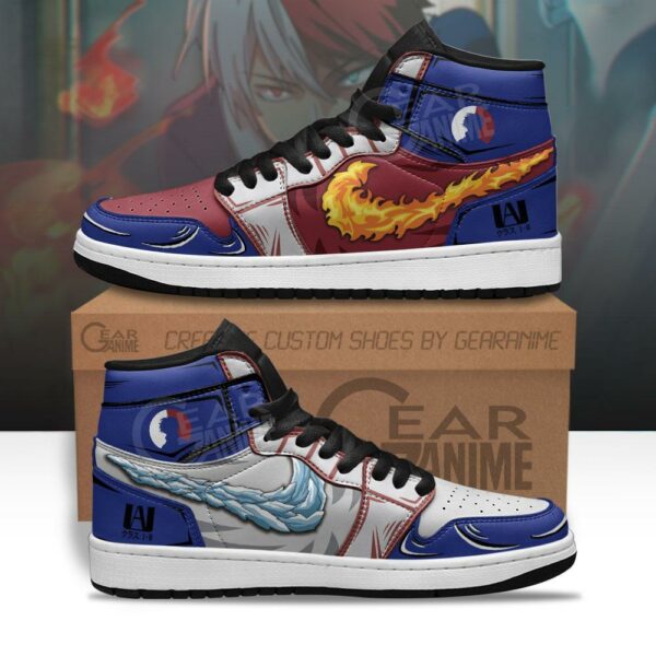 Shoto Todoroki Sneakers Ice and Fire Custom Anime My Hero Academia Shoes 1