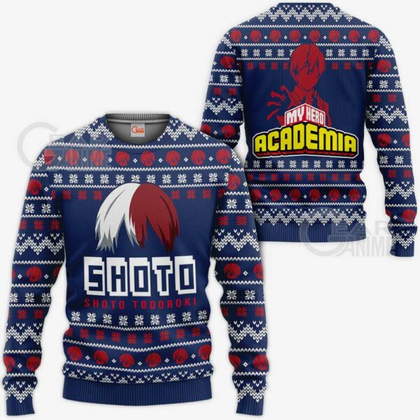 Shoto Todoroki Ugly Christmas Sweater My Hero Academia Anime Shirt 1