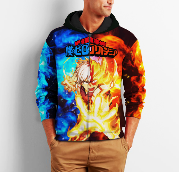 Shoto Todoroki Zip Hoodie My Hero Academia Anime Shirt Fan Gift HA06 2