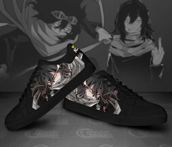 Shouta Aizawa Skate Shoes Black MHA Custom Anime Shoes 2