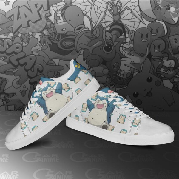 Snorlax Skate Shoes Pokemon Custom Anime Shoes PN11 3