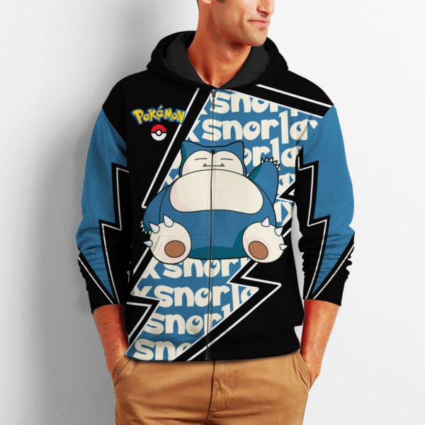 Snorlax Zip Hoodie Costume Pokemon Shirt Fan Gift Idea VA06 2