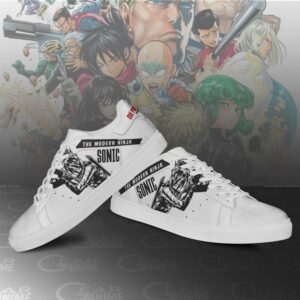 Sonic Skate Shoes One Punch Man Custom Anime Shoes PN11 6