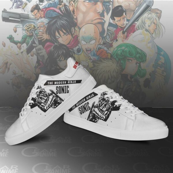 Sonic Skate Shoes One Punch Man Custom Anime Shoes PN11 3