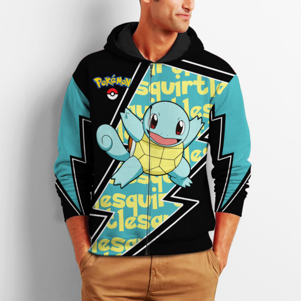 Squirtle Zip Hoodie Costume Pokemon Shirt Fan Gift Idea VA06 2