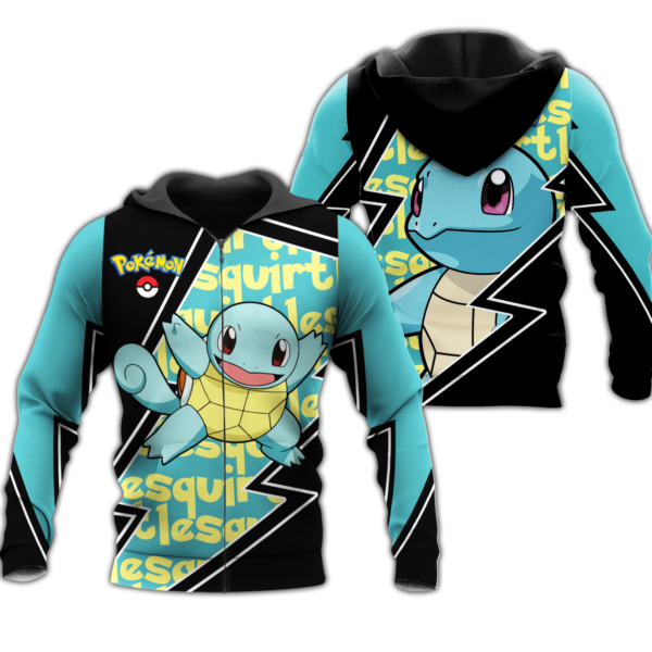 Squirtle Zip Hoodie Costume Pokemon Shirt Fan Gift Idea VA06 1