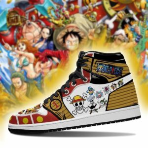 Straw Hat Shoes Jolly Roger High Top Boots One Piece Anime Sneakers 5