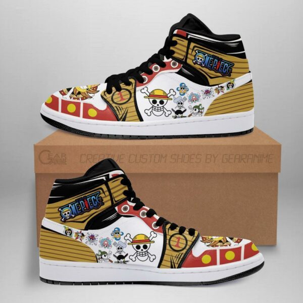 Straw Hat Shoes Jolly Roger High Top Boots One Piece Anime Sneakers 1