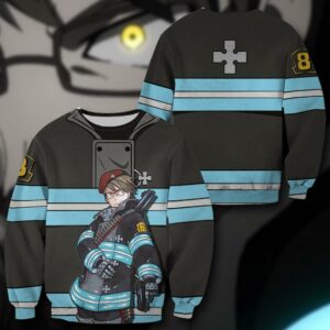 Takehisa Hinawa Fire Force Hoodie Shirt Anime Uniform Jacket 9