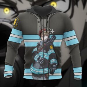 Takehisa Hinawa Fire Force Hoodie Shirt Anime Uniform Jacket 15