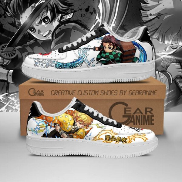 Tanjiro And Zenitsu Sneakers Demon Slayer Anime Shoes PT10 1