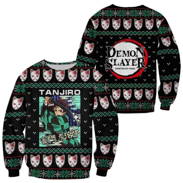 Tanjiro Kamado Ugly Christmas Sweater Demon Slayer Anime Xmas Custom Clothes 1