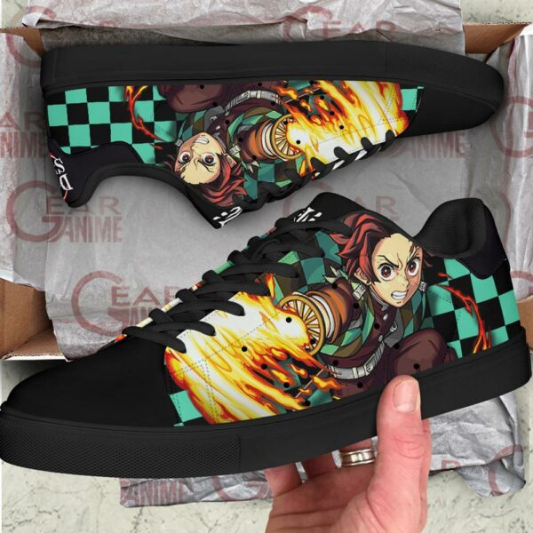 Tanjiro Sun Breathing Skate Shoes Demon Slayer Anime Custom Shoes PN10 2