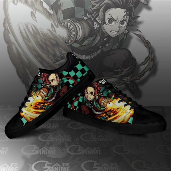 Tanjiro Sun Breathing Skate Shoes Demon Slayer Anime Custom Shoes PN10 3