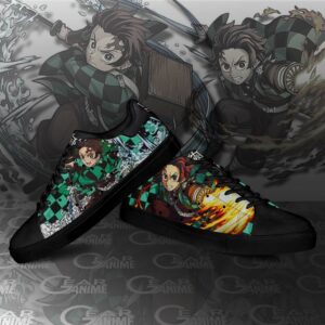 Tanjiro Sun & Water Breathing Skate Shoes Demon Slayer Anime Custom Shoes PN10 6