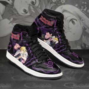 The Seven Deadly Sins Sneakers Meliodas and Elizabeth Anime Custom Shoes 7