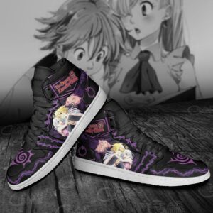 The Seven Deadly Sins Sneakers Meliodas and Elizabeth Anime Custom Shoes 9