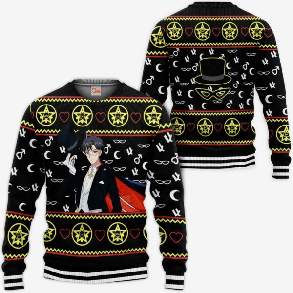 Tuxedo Ugly Christmas Sweater Sailor Moon Anime Xmas Gifts Idea 1