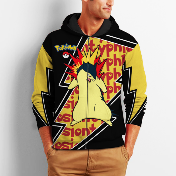 Typhlosion Zip Hoodie Costume Pokemon Shirt Fan Gift Idea VA06 2