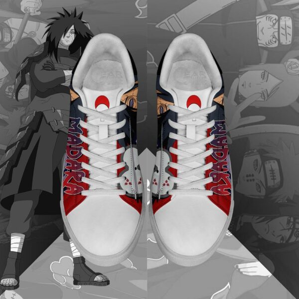 Uchiha Madara Skate Shoes Naruto Anime Custom Shoes PN10 3