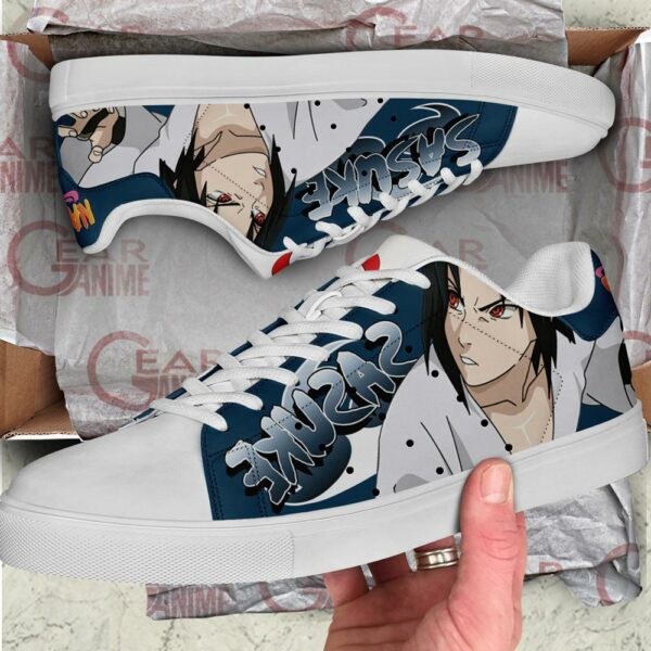 Uchiha Sasuke Skate Shoes Naruto Anime Custom Shoes PN10 2