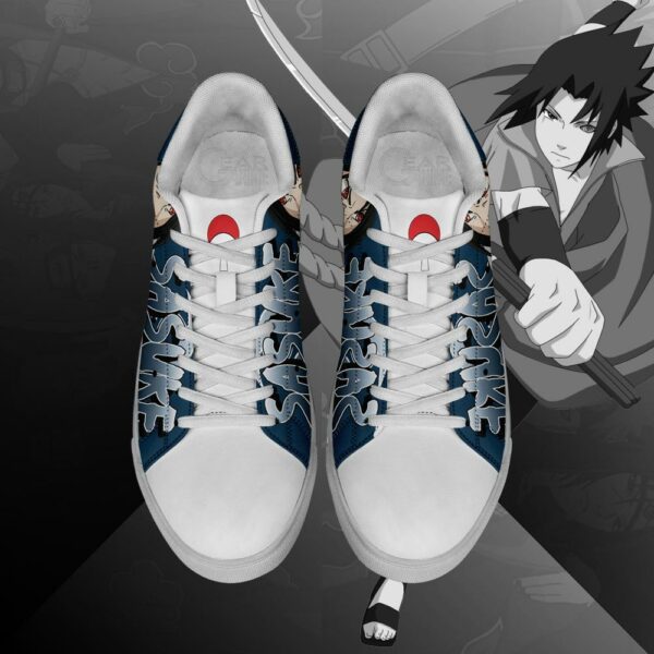 Uchiha Sasuke Skate Shoes Naruto Anime Custom Shoes PN10 3