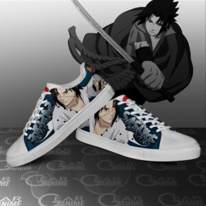 Uchiha Sasuke Skate Shoes Naruto Anime Custom Shoes PN10 7